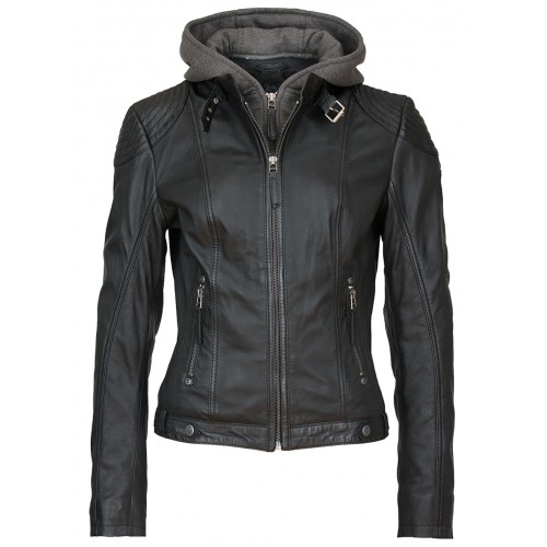 Damska oryginalna skórzana kurtka Gipsy Czarna Cacey