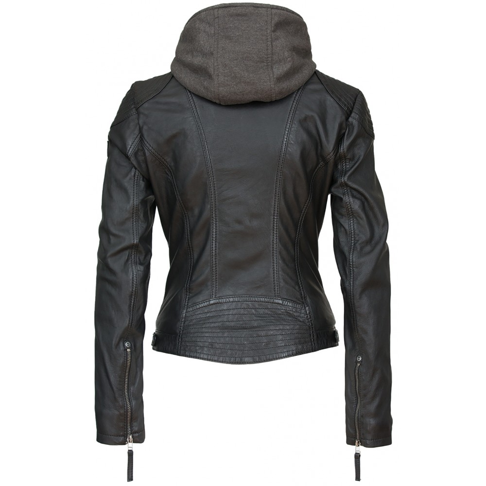 Damska oryginalna skórzana kurtka Gipsy Czarna Cacey - readytowear