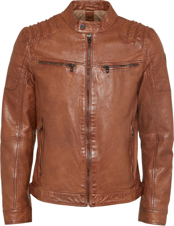 Męska kurtka skórzana Gipsy Cognac Camren SF NSLV – ODZIEŻ — fotografia 1