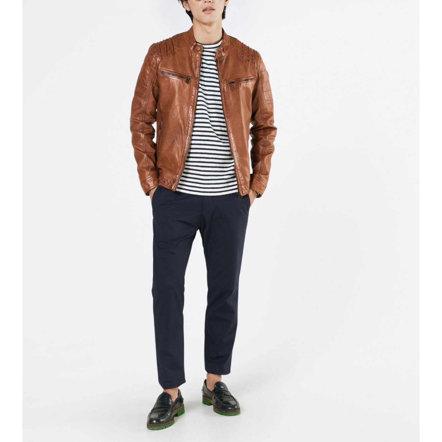 Męska skórzana kurtka Gipsy Cognac Camren SF NSLV – BLACK FRIDAY Męska skórzana kurtka Gipsy Cognac Camren SF NSLV – BLACK FRIDAY