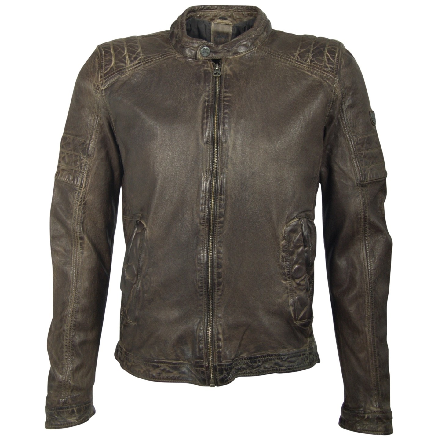 Męska kurtka z prawdziwej skóry Gipsy Olive Cave SF W18 LANOV – ODZIEŻ