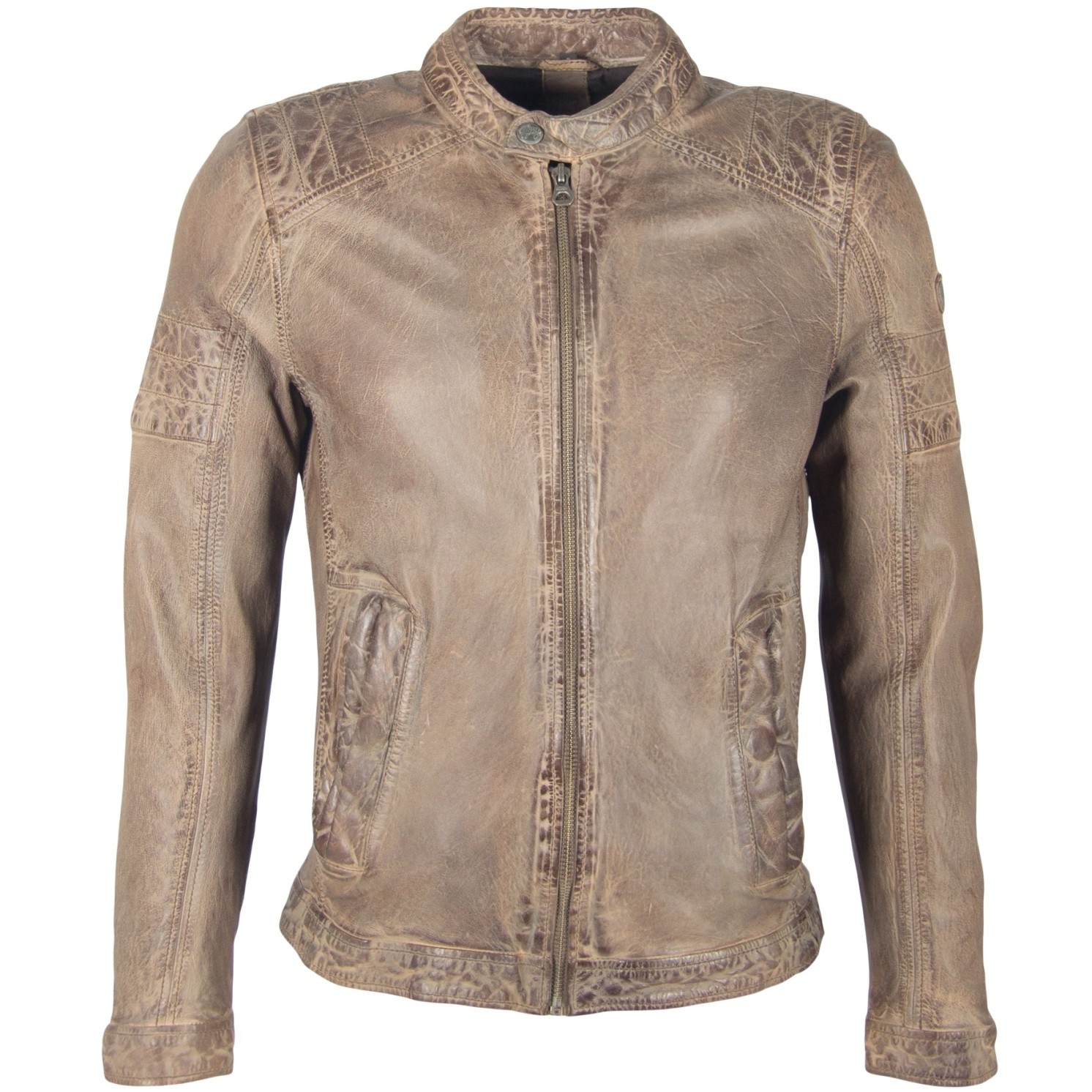 Męska kurtka z prawdziwej skóry Gipsy Brown Cave SF W18 LANOV – ODZIEŻ