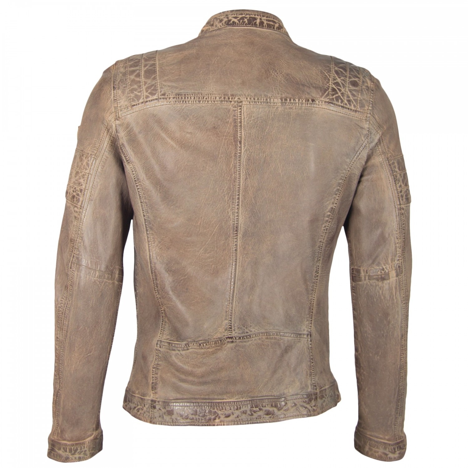 Męska kurtka z prawdziwej skóry Gipsy Brown Cave SF W18 LANOV – ODZIEŻ