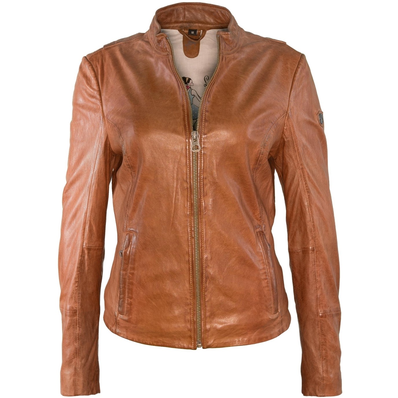 Damska kurtka skórzana Gipsy Cognac Chessy S18 LAMIV – ODZIEŻ Damska kurtka skórzana Gipsy Cognac Chessy S18 LAMIV – ODZIEŻ