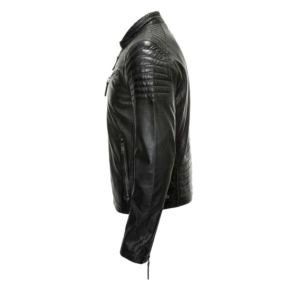 Męska skórzana kurtka Gipsy Czarna Chester Męska skórzana kurtka Gipsy Czarna Chester - readytowear