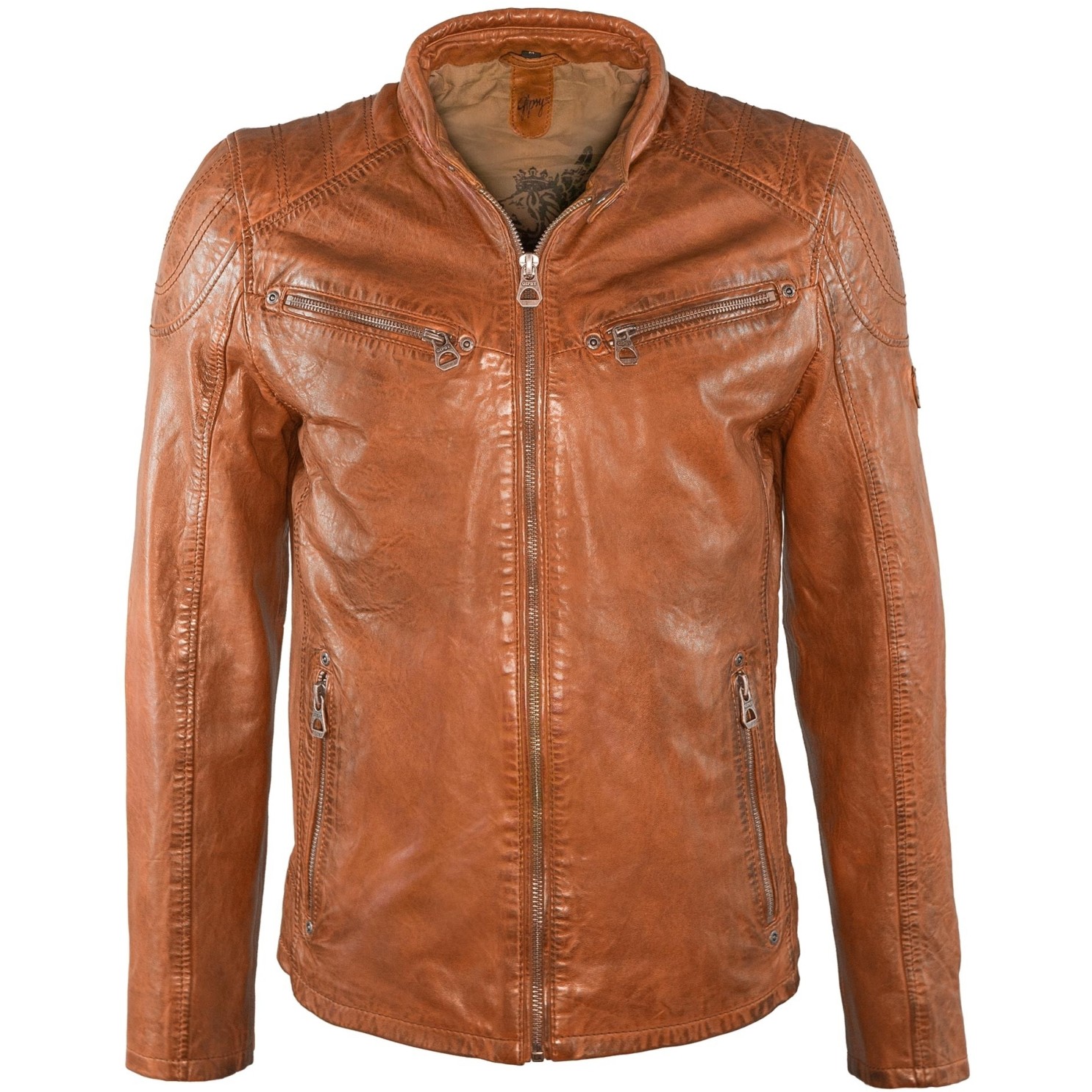 Męska kurtka skórzana Gipsy Cognac Clay SF LGAWV – ODZIEŻ