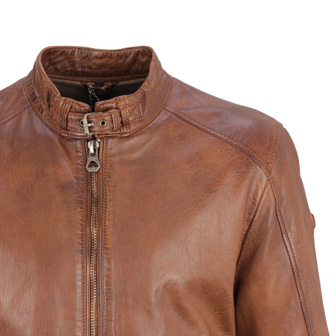 Męska kurtka skórzana Gipsy Cognac Clip SF NSLV – ODZIEŻ Męska kurtka skórzana Gipsy Cognac Clip SF NSLV – ODZIEŻ