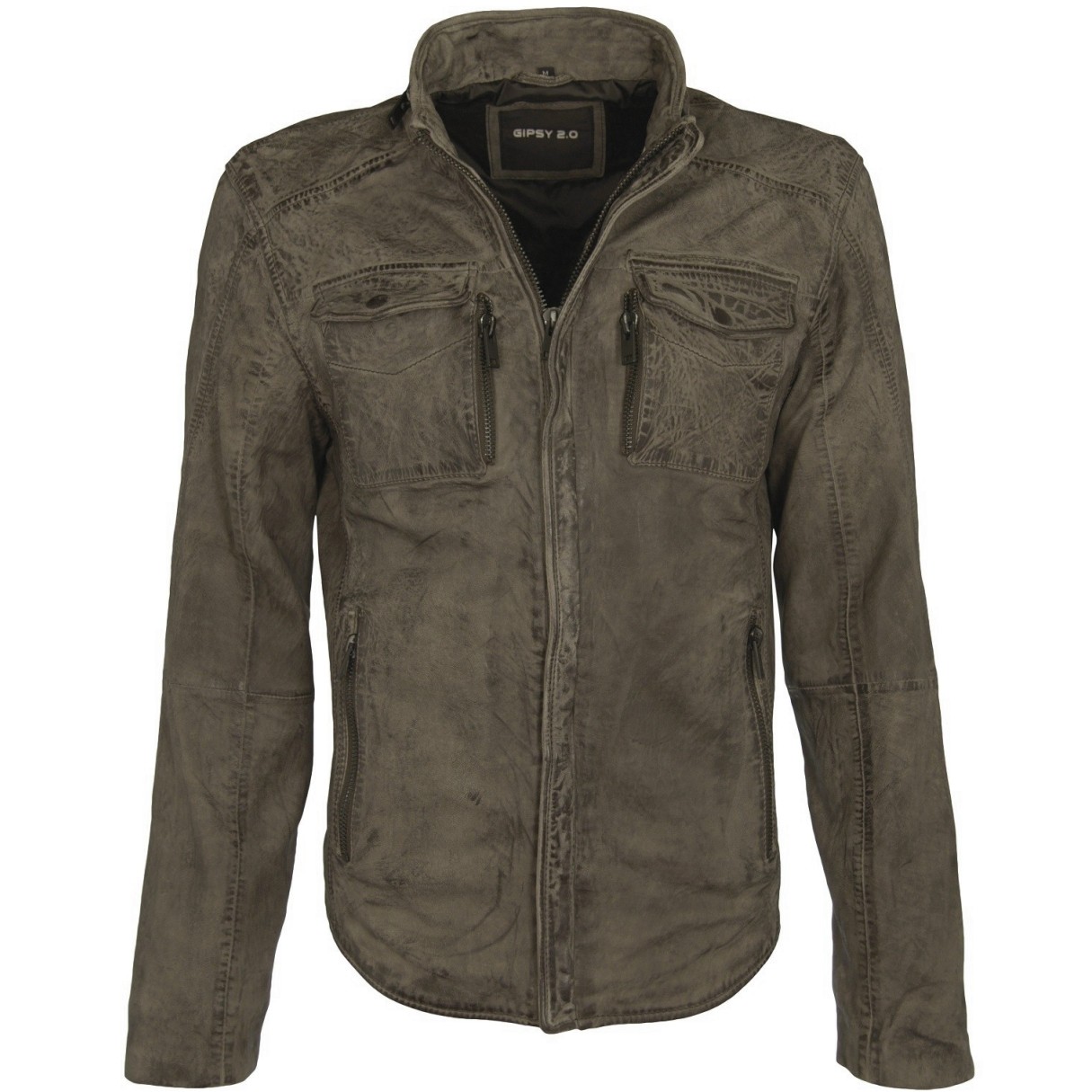 Męska kurtka skórzana Gipsy Dark Grey Cove SF LSWV – ODZIEŻ