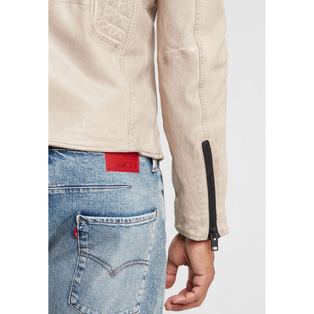 Męska skórzana kurtka Gipsy Off White G2BArim SF LATARV – ODZIEŻ Męska skórzana kurtka Gipsy Off White G2BArim SF LATARV – ODZIEŻ