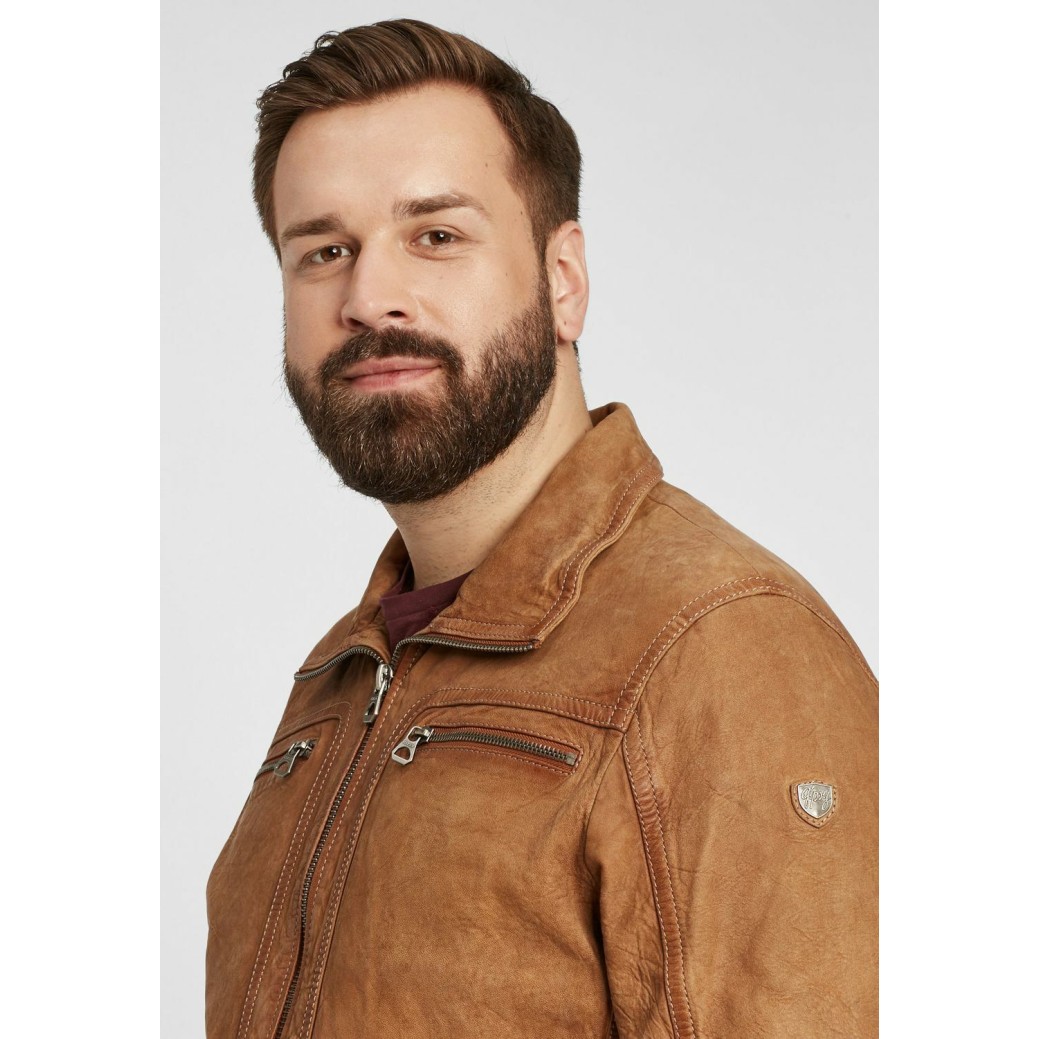 Męska skórzana kurtka Gipsy Cognac GBBlunt CF LNUV – ODZIEŻ
