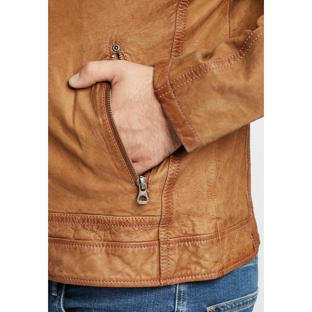Męska skórzana kurtka Gipsy Cognac GBBlunt CF LNUV – ODZIEŻ