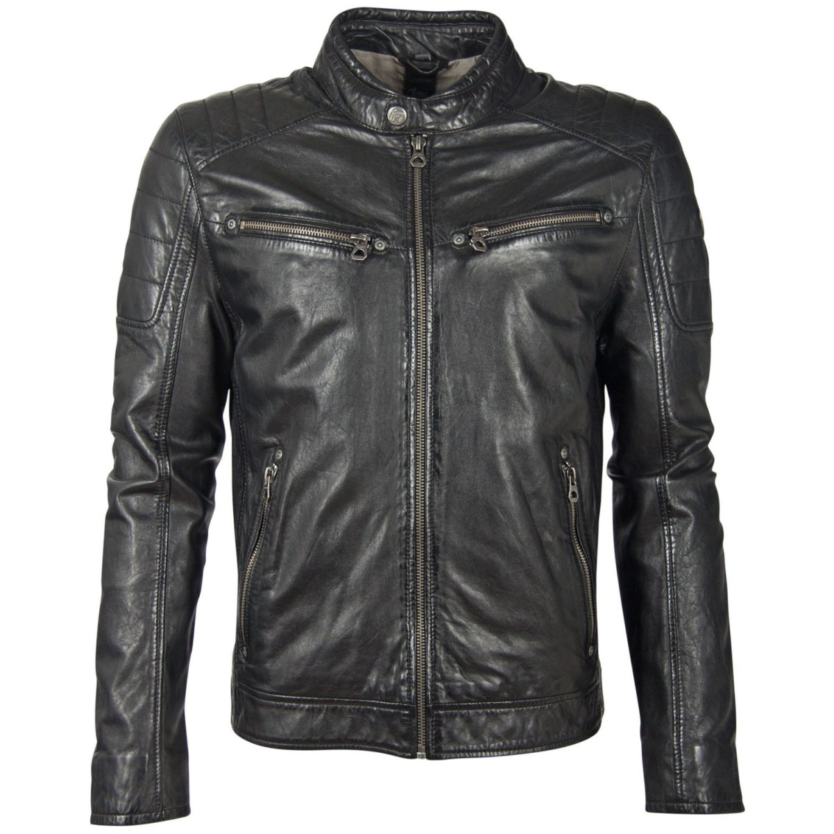 Męska skórzana kurtka Gipsy Czarna GBDerry Big Sizes – BLACK FRIDAY