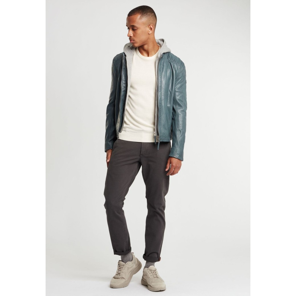 Męska skórzana kurtka Gipsy Denim Blue GBFlynt NSLVV – ODZIEŻ Męska skórzana kurtka Gipsy Denim Blue GBFlynt NSLVV – ODZIEŻ
