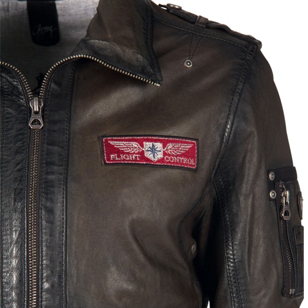Męska kurtka skórzana Gipsy Antique Brown GBGismo LAKAV – ODZIEŻ — fotografia 3