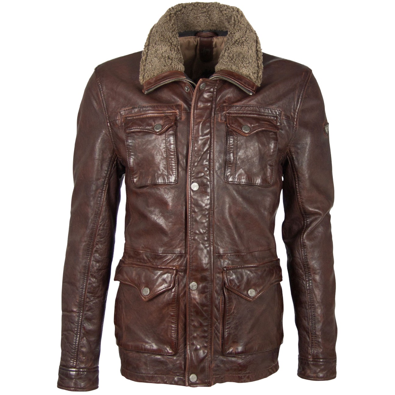Męska kurtka skórzana Gipsy Chestnut GBMarigot STUV W – ODZIEŻ