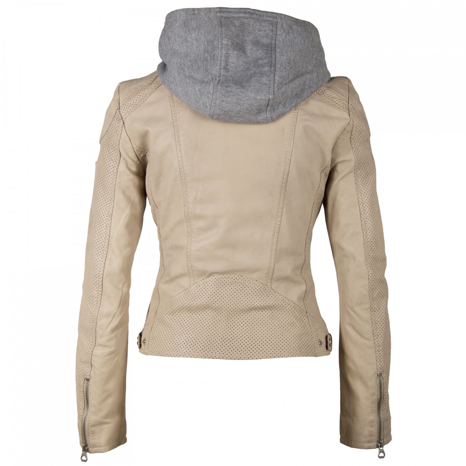 Damska kurtka skórzana Gipsy Off White GGAelly LAMAS – ODZIEŻ
