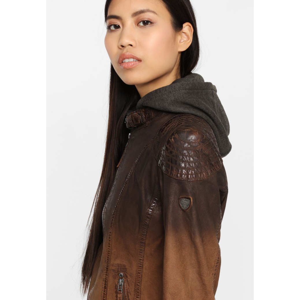 Kurtka skórzana damska Gipsy Antique Brown GGCascha – BLACK FRIDAY