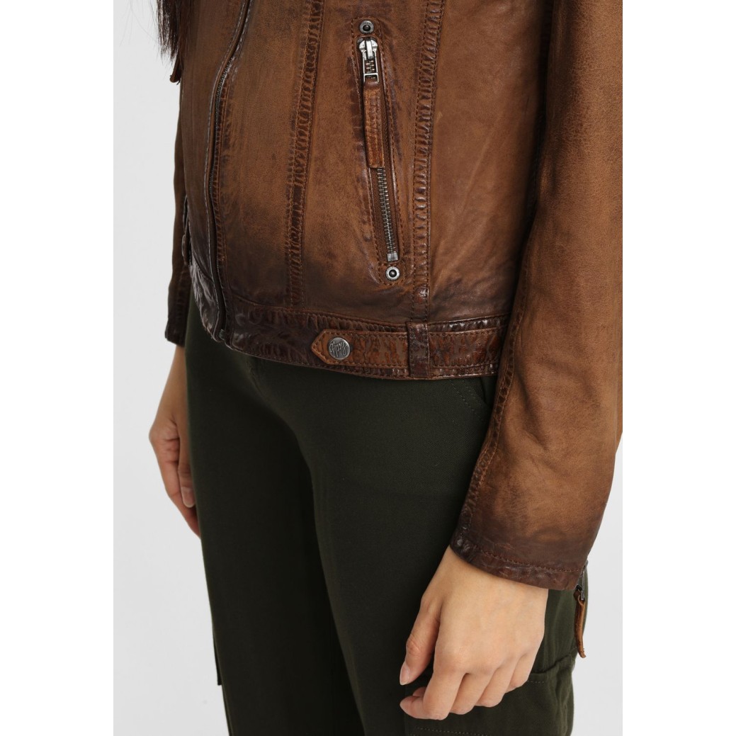 Kurtka skórzana damska Gipsy Antique Brown GGCascha – BLACK FRIDAY