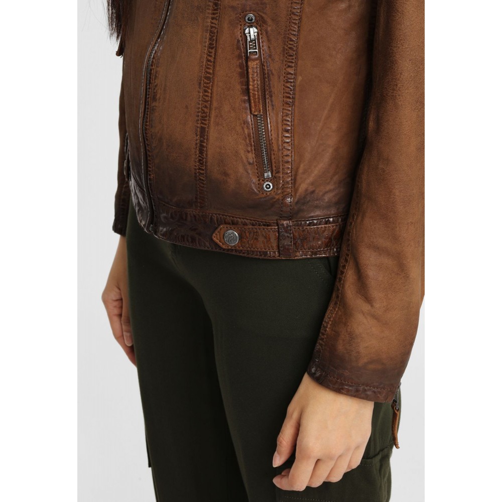Kurtka skórzana damska Gipsy Antique Brown GGCascha - readytowear