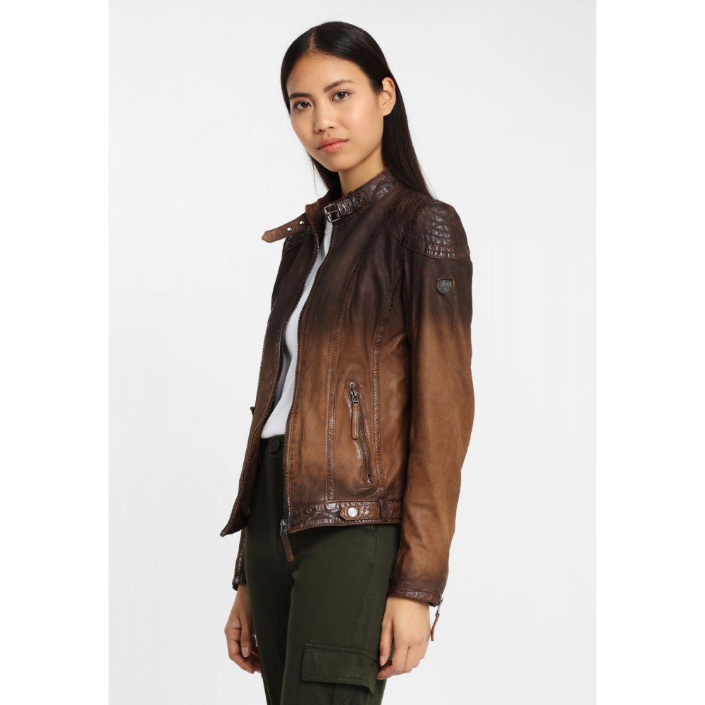 Kurtka skórzana damska Gipsy Antique Brown GGCascha - readytowear
