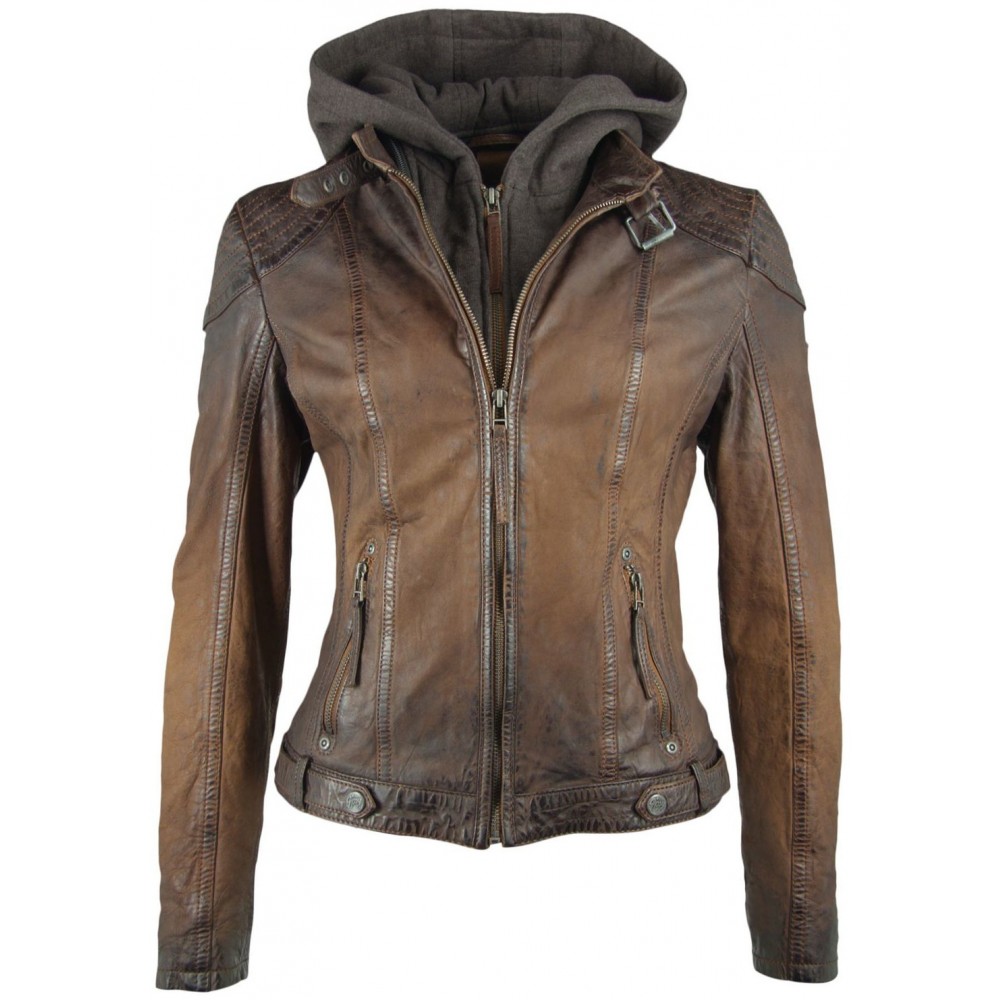 Kurtka skórzana damska Gipsy Antique Brown GGCascha
