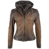 Kurtka skórzana damska Gipsy Antique Brown GGCascha - readytowear