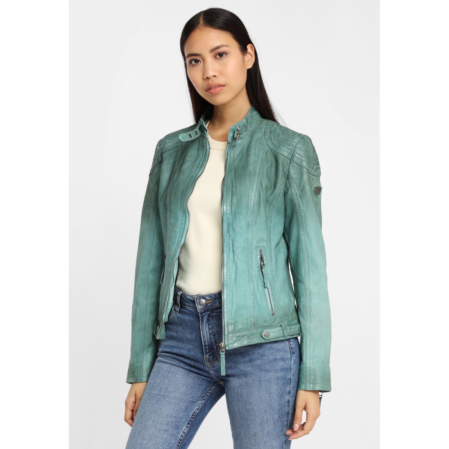 Kurtka skórzana damska Gipsy Turquoise GGCascha LAMOV – BLACK FRIDAY Kurtka skórzana damska Gipsy Turquoise GGCascha LAMOV – BLACK FRIDAY
