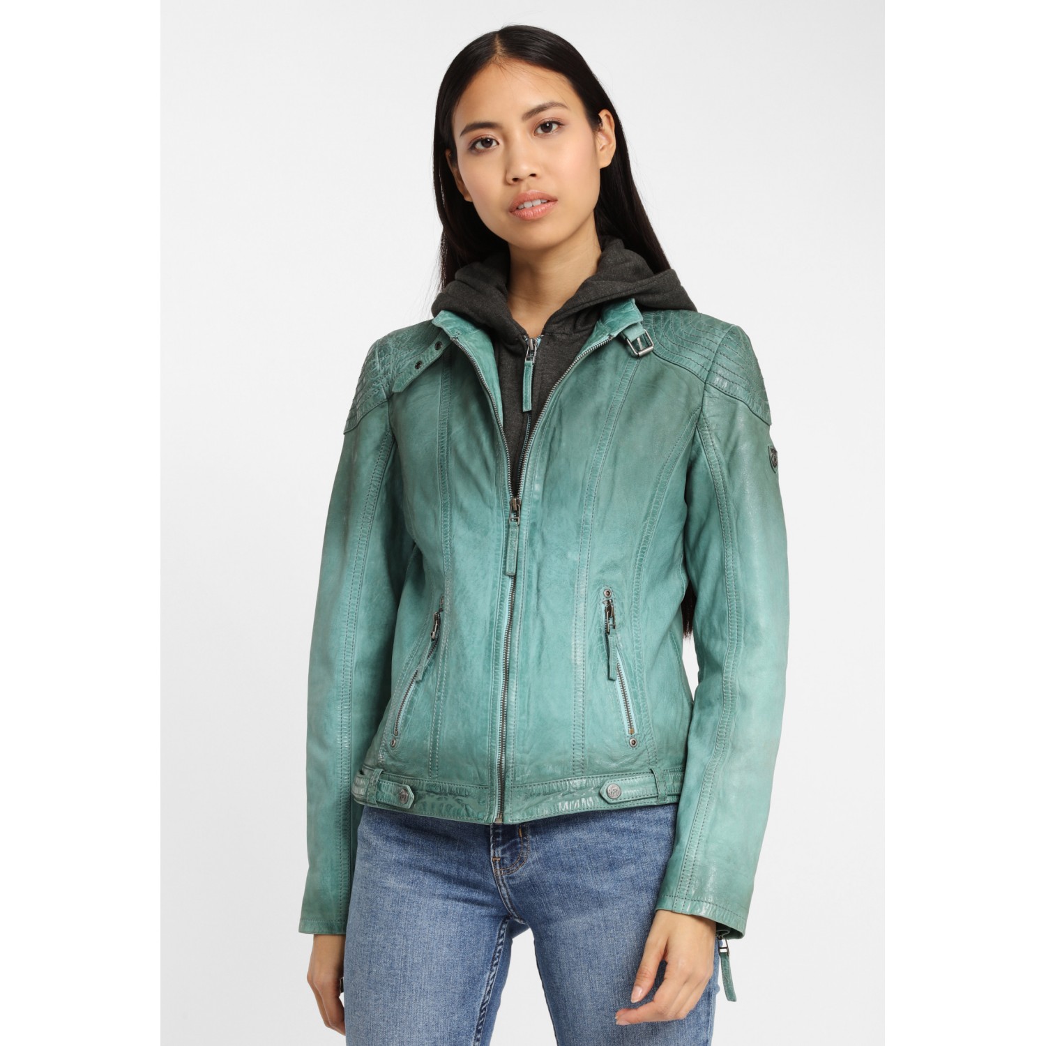 Kurtka skórzana damska Gipsy Turquoise GGCascha LAMOV – BLACK FRIDAY Kurtka skórzana damska Gipsy Turquoise GGCascha LAMOV – BLACK FRIDAY