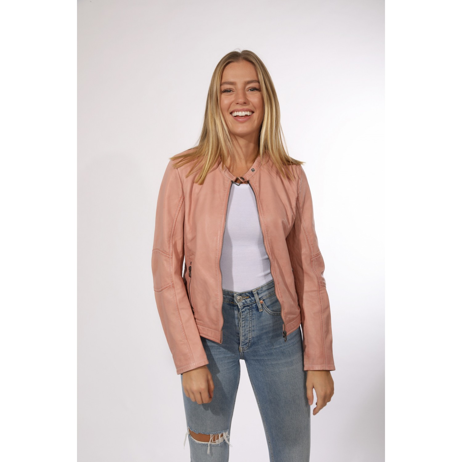 Damska kurtka skórzana Gipsy Pale Pink GGMieke 2 NSLV – ODZIEŻ Damska kurtka skórzana Gipsy Pale Pink GGMieke 2 NSLV – ODZIEŻ