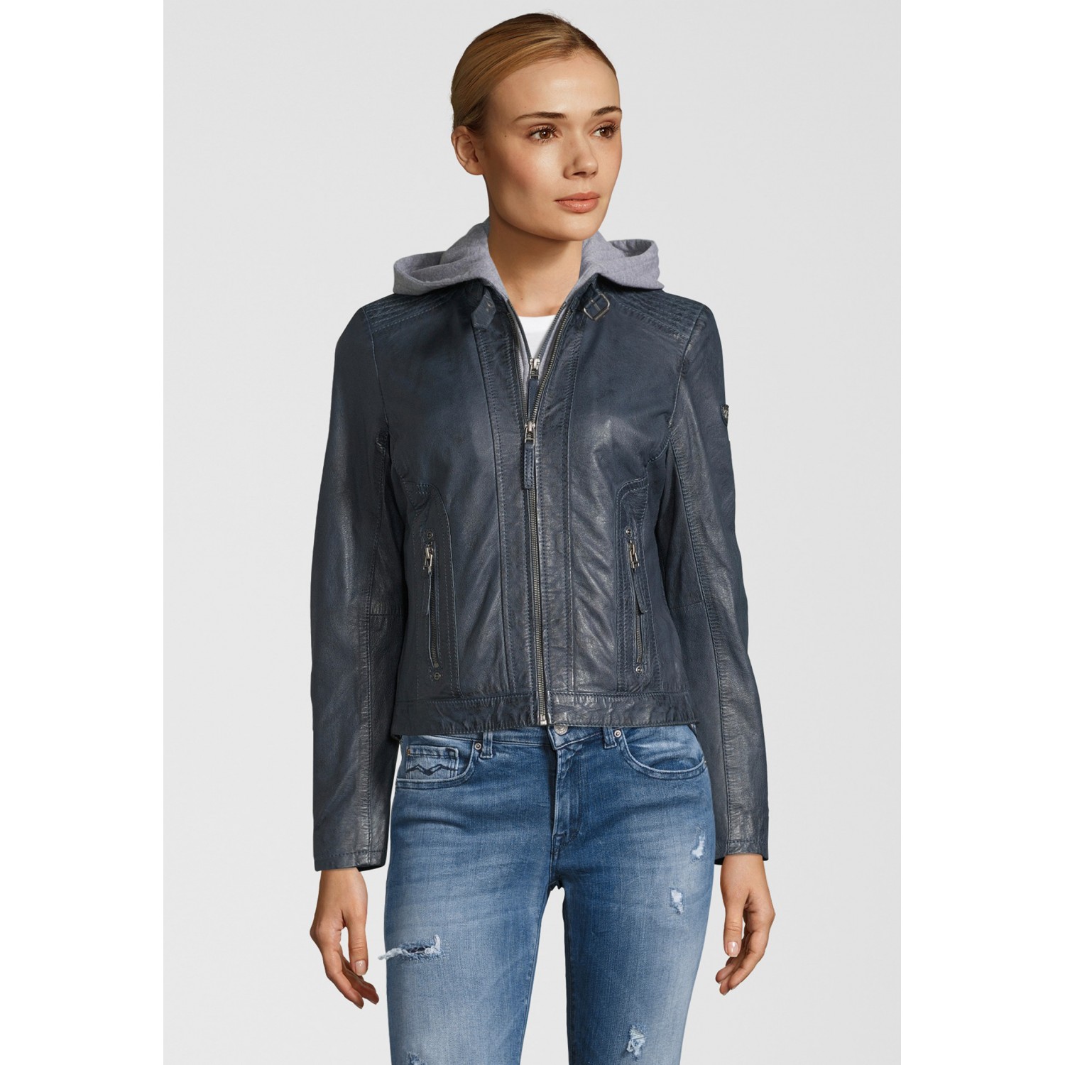 Kurtka skórzana damska Gipsy Denim Blue GGTalida LAMAS – ODZIEŻ