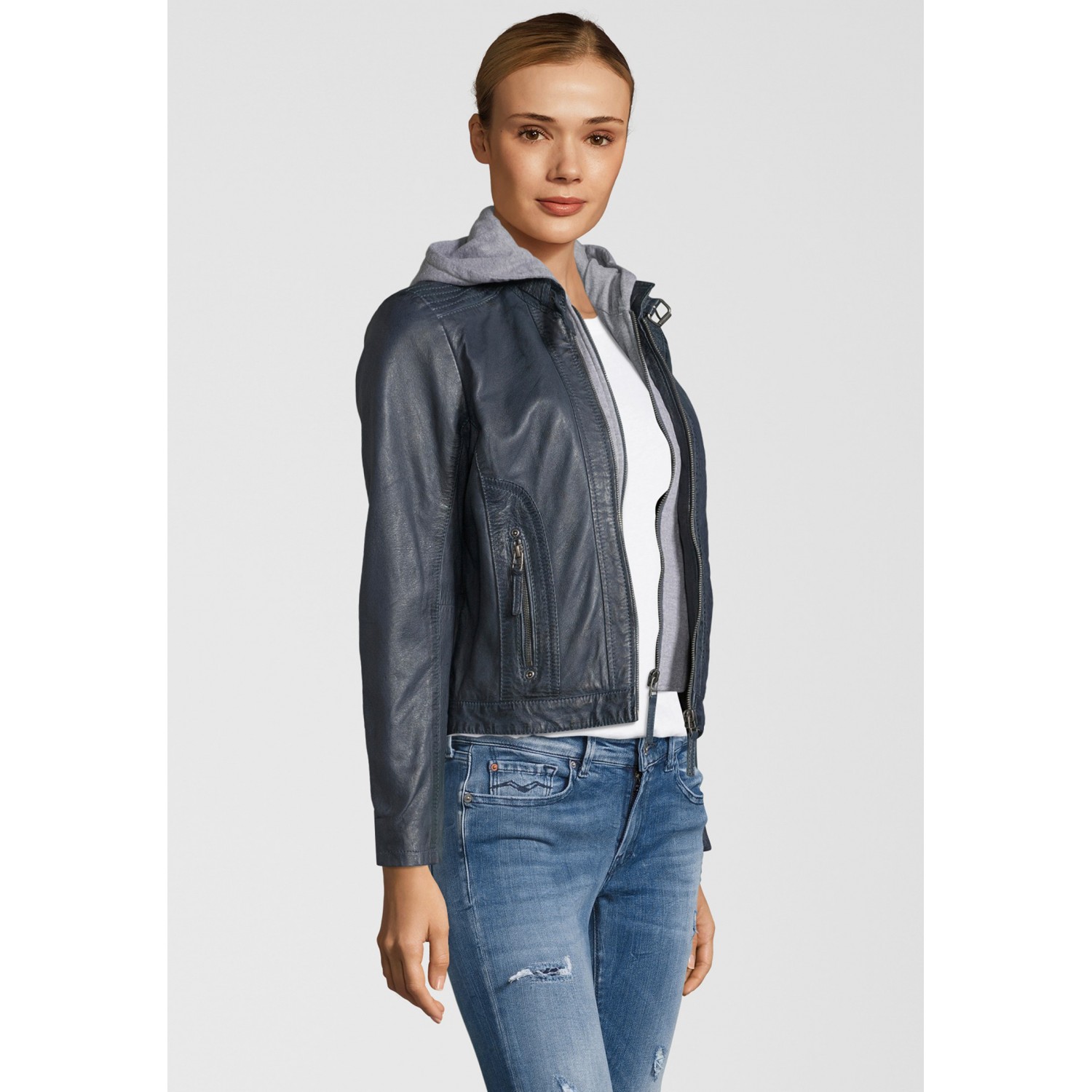 Kurtka skórzana damska Gipsy Denim Blue GGTalida LAMAS – ODZIEŻ