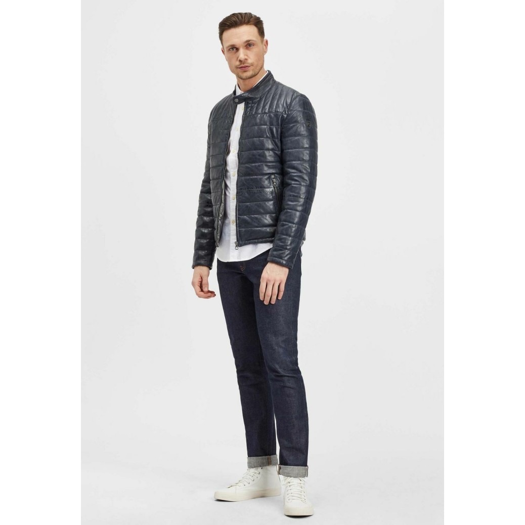 Męska skórzana kurtka Gipsy Denim Blue GMComrie LACEV W – BLACK FRIDAY Męska skórzana kurtka Gipsy Denim Blue GMComrie LACEV W – BLACK FRIDAY