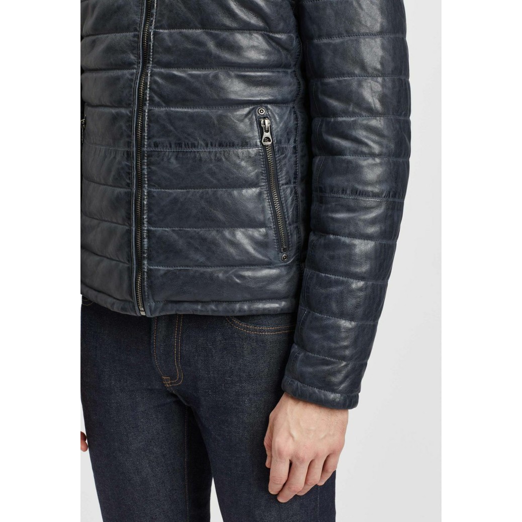 Męska skórzana kurtka Gipsy Denim Blue GMComrie LACEV W – BLACK FRIDAY Męska skórzana kurtka Gipsy Denim Blue GMComrie LACEV W – BLACK FRIDAY