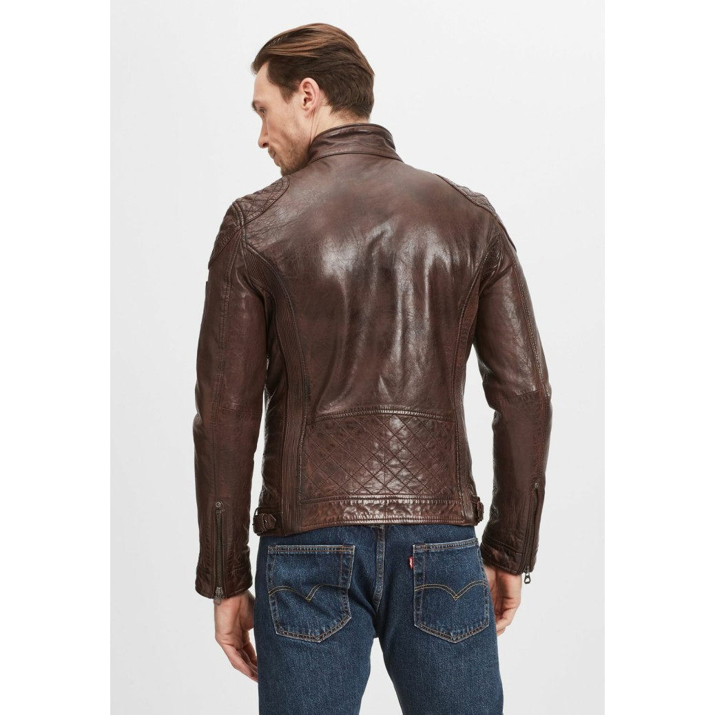 Męska kurtka skórzana Gipsy Kasztan GMDarric SF STUV – ODZIEŻ