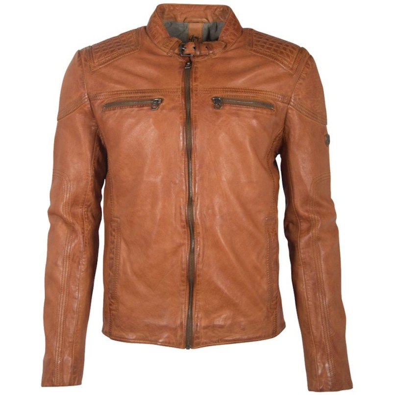 Męska skórzana kurtka Gipsy Cognac GMFeliks LDAV – ODZIEŻ