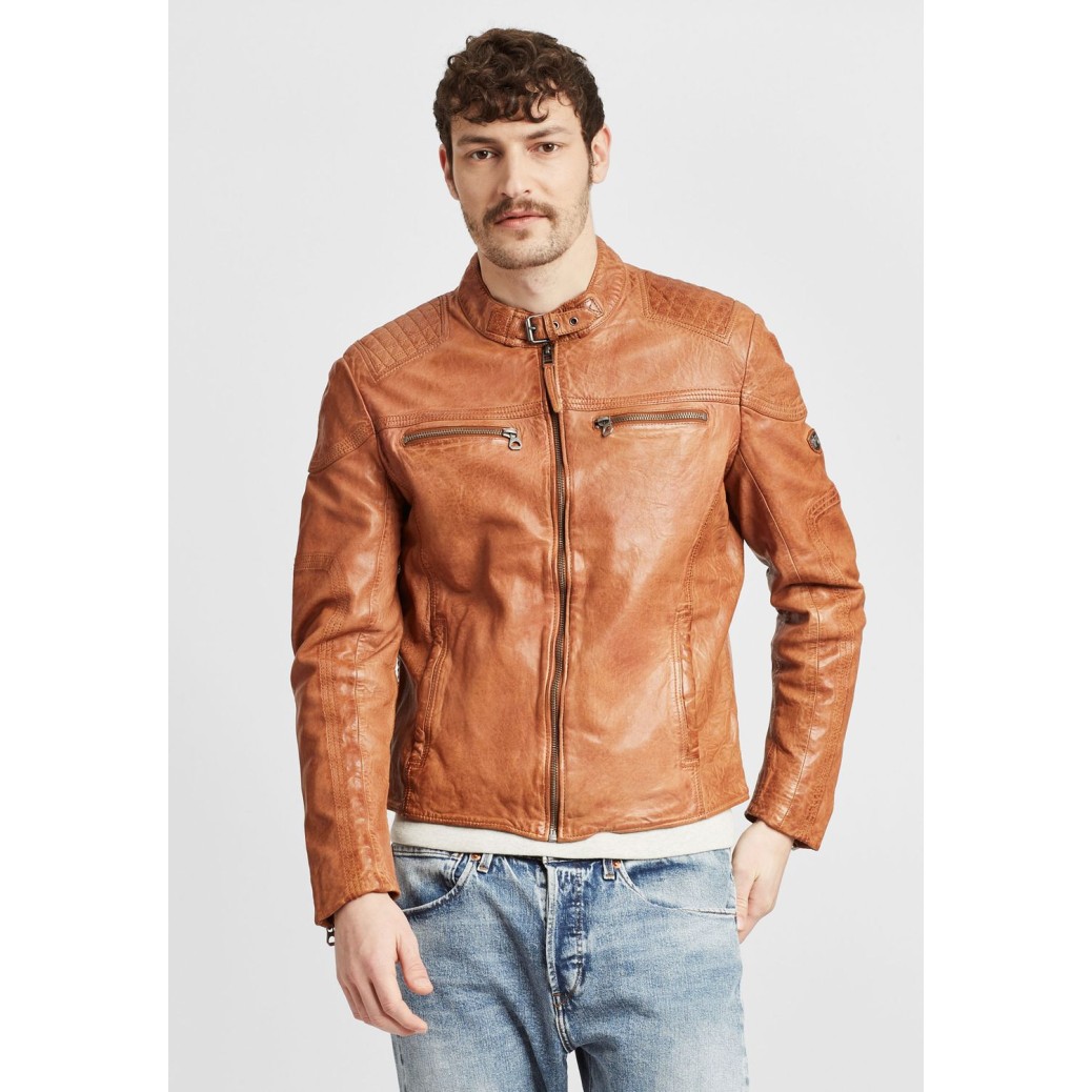 Męska skórzana kurtka Gipsy Cognac GMFeliks LDAV – ODZIEŻ