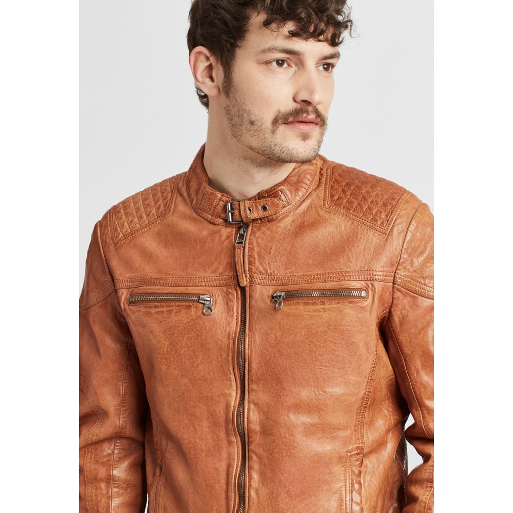 Męska skórzana kurtka Gipsy Cognac GMFeliks LDAV – ODZIEŻ