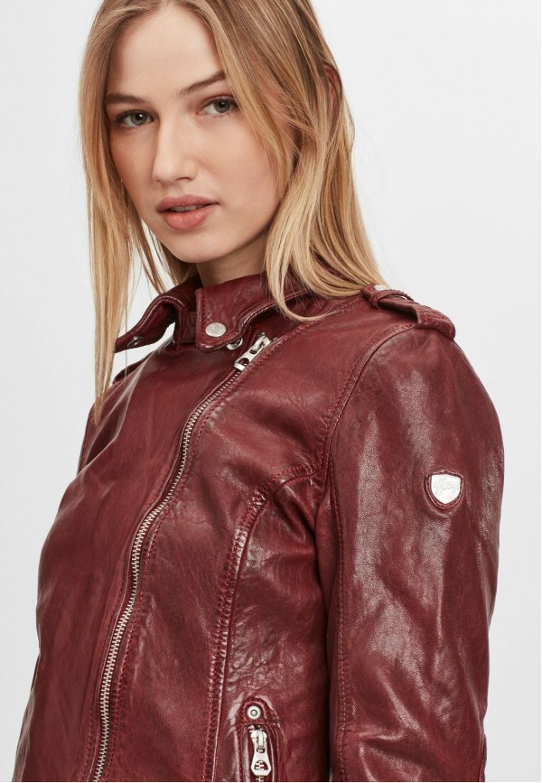 Kurtka skórzana damska Gipsy Burgundowa GWFancy LDAV – ODZIEŻ — fotografia 6