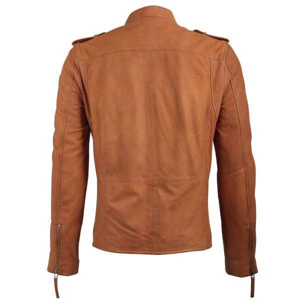 Męska kurtka skórzana Gipsy Cognac Halen 2 S18 SF LNUV – ODZIEŻ — fotografia 2