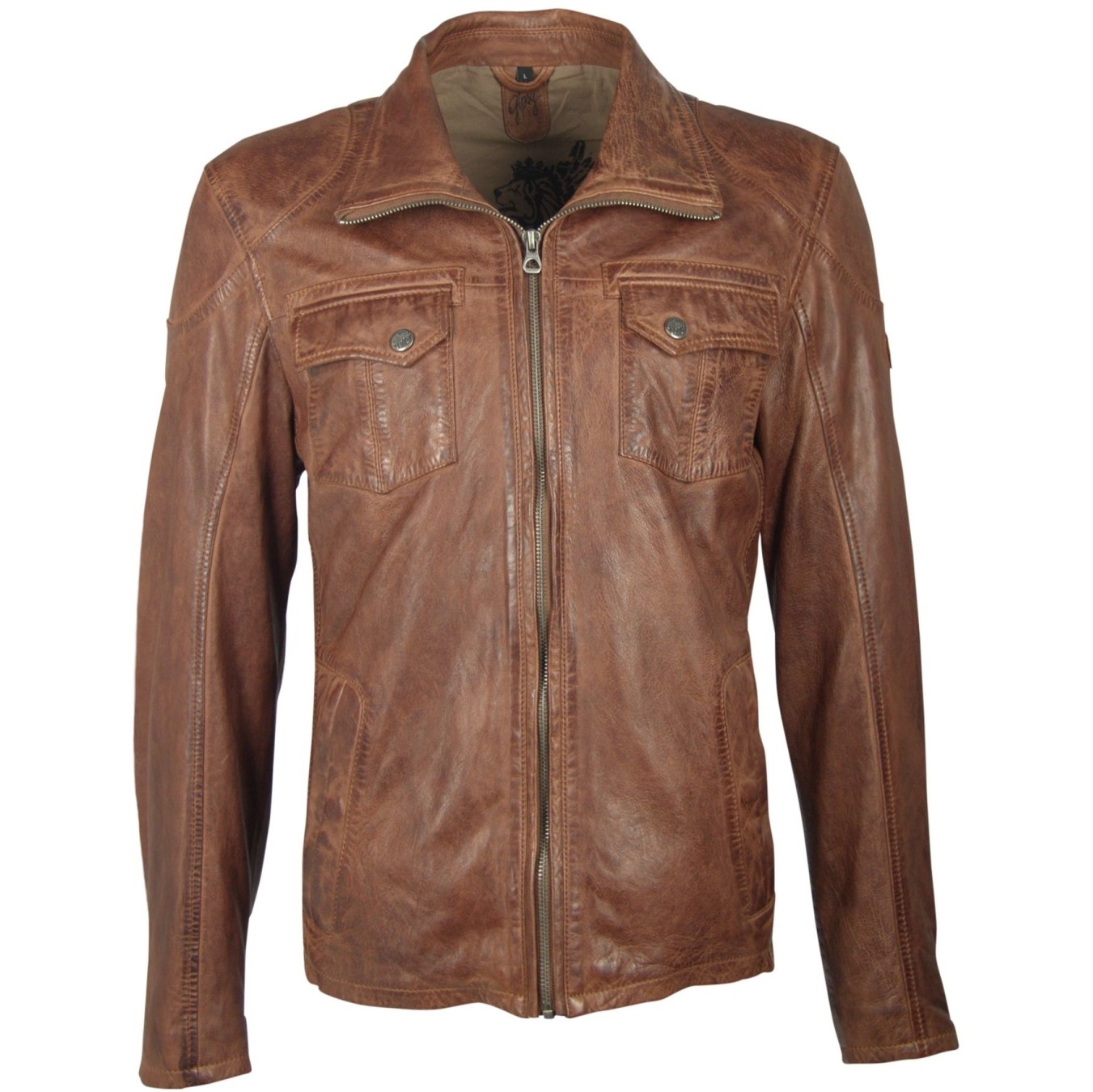 Męska kurtka skórzana Gipsy Chestnut Leon 2 NSLV – ODZIEŻ Męska kurtka skórzana Gipsy Chestnut Leon 2 NSLV – ODZIEŻ