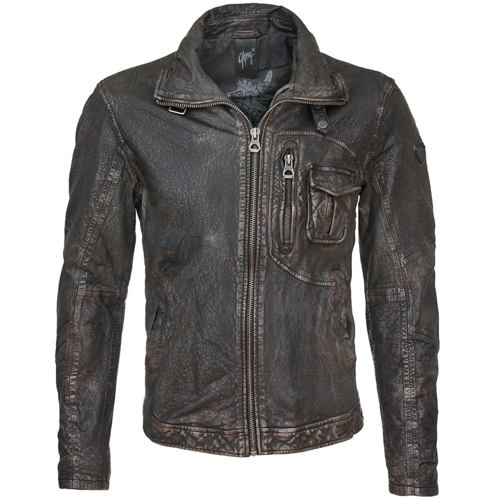 Męska oryginalna skórzana kurtka Gipsy Czarna Vintage Mason SF LARETV – BLACK FRIDAY