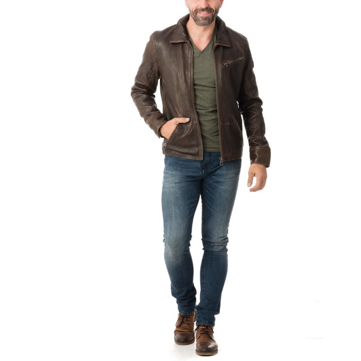 Męska oryginalna skórzana kurtka Gipsy Brązowa Vintage Orson SF LANTV – BLACK FRIDAY Męska oryginalna skórzana kurtka Gipsy Brązowa Vintage Orson SF LANTV – BLACK FRIDAY