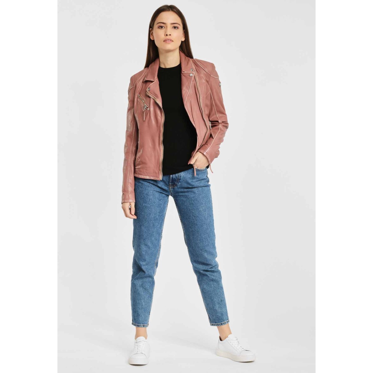 Damska kurtka skórzana Gipsy Dusty Pink PGG LABAGV – ODZIEŻ