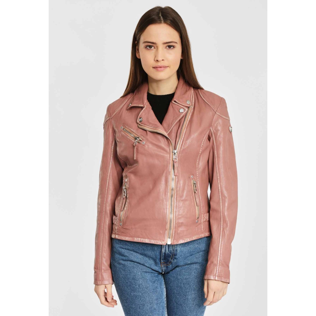 Damska kurtka skórzana Gipsy Dusty Pink PGG LABAGV – ODZIEŻ