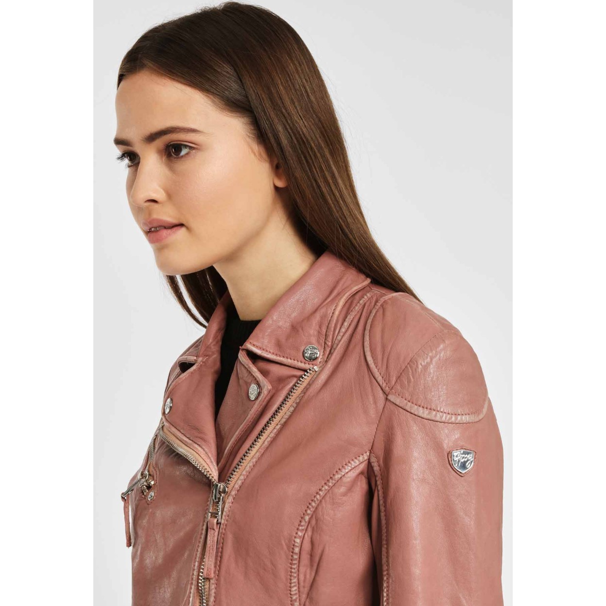 Damska kurtka skórzana Gipsy Dusty Pink PGG LABAGV – ODZIEŻ