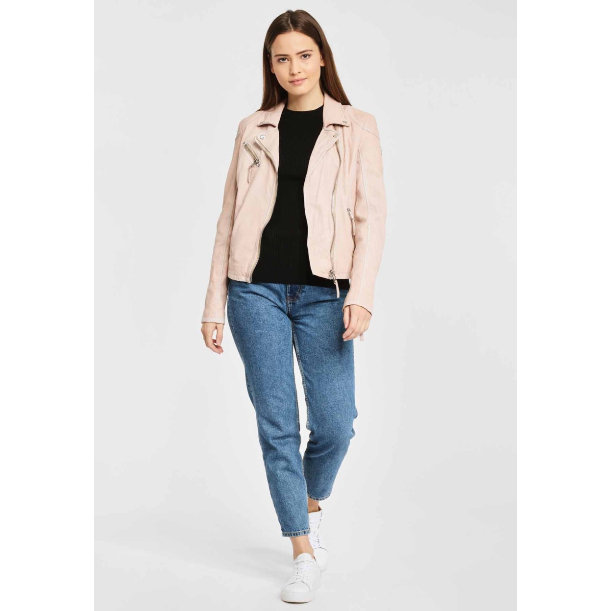 Damska kurtka skórzana Gipsy Pale Pink PGG S20 LABAGV – ODZIEŻ
