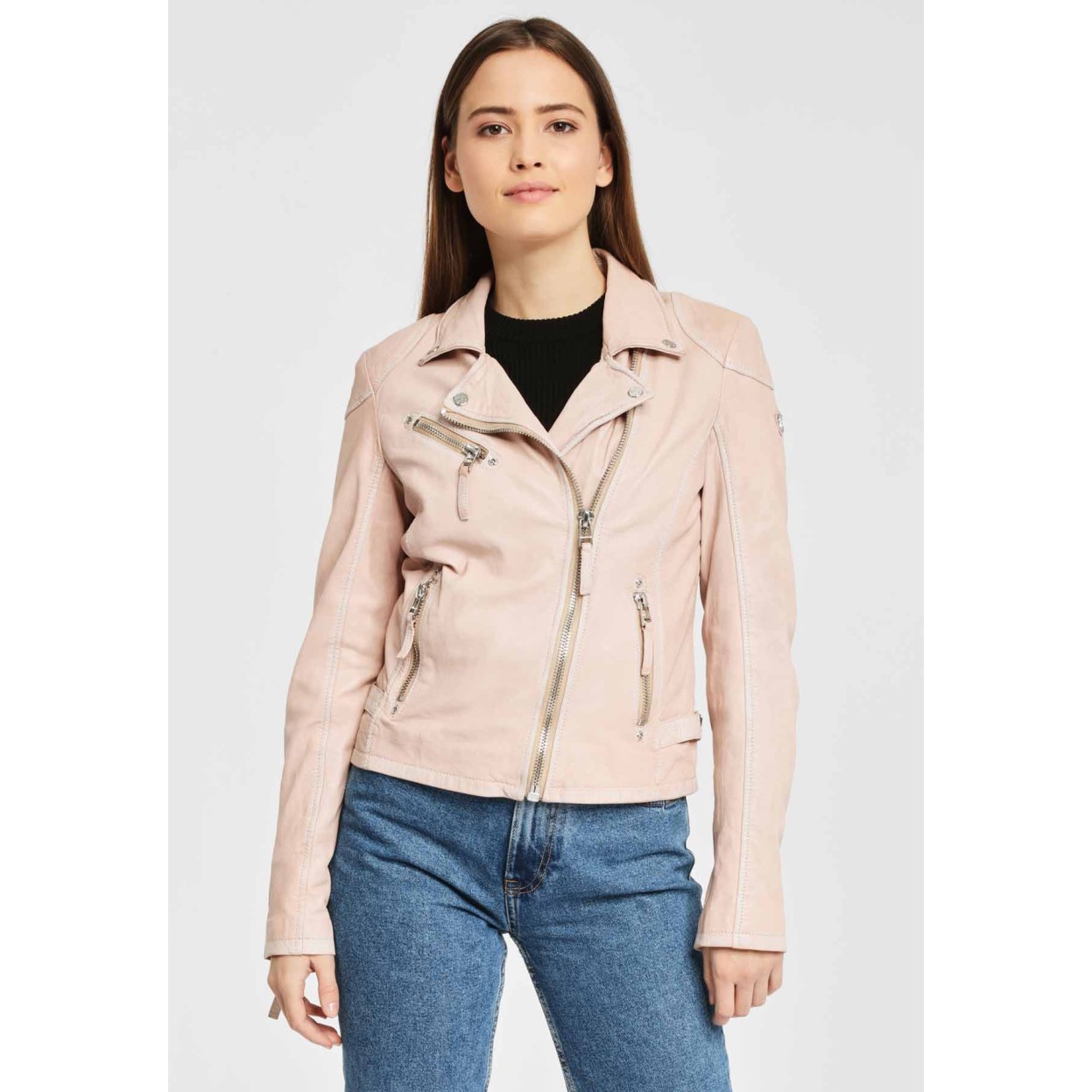 Damska kurtka skórzana Gipsy Pale Pink PGG S20 LABAGV – ODZIEŻ