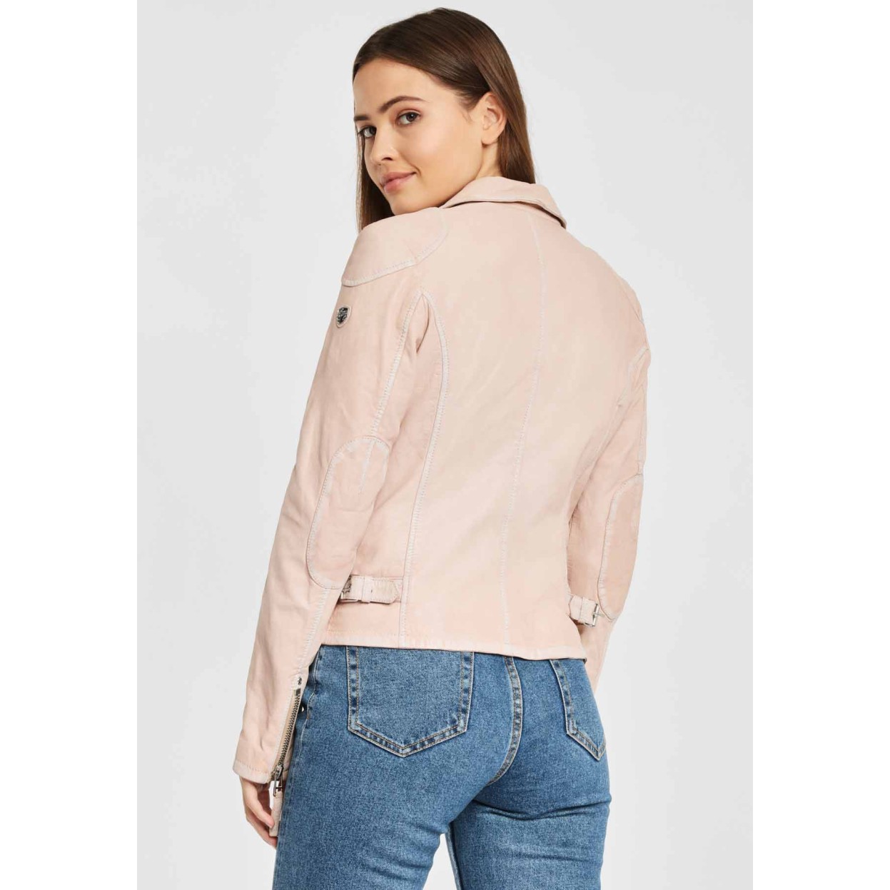 Damska kurtka skórzana Gipsy Pale Pink PGG S20 LABAGV – ODZIEŻ