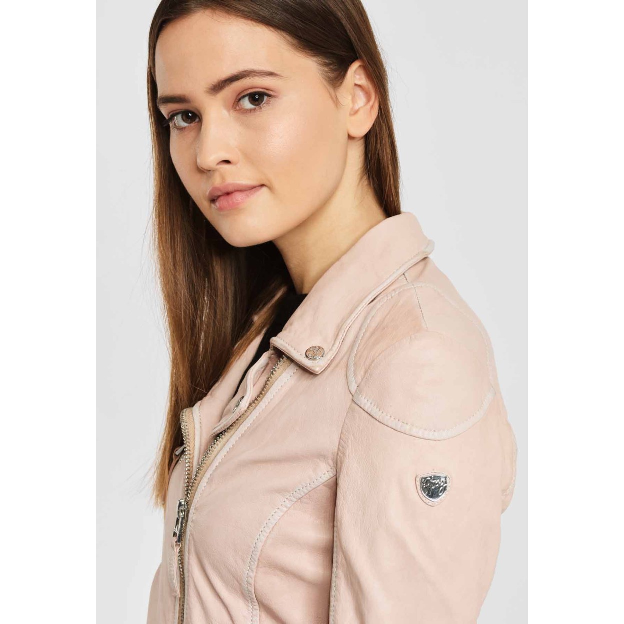 Damska kurtka skórzana Gipsy Pale Pink PGG S20 LABAGV – ODZIEŻ