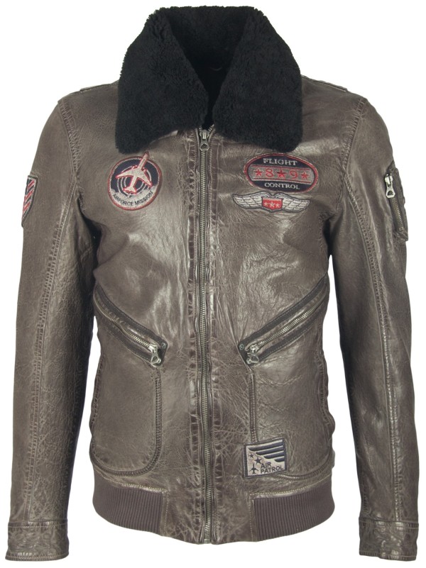 Męska kurtka skórzana Gipsy Pilot Grey W19 NZROV W – ODZIEŻ — fotografia 1